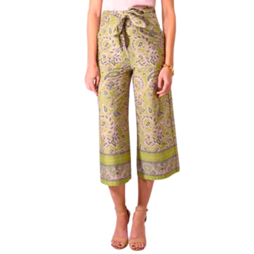 Ottod'Ame Cotton Kiwi Paisley Culottes